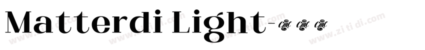 Matterdi Light字体转换